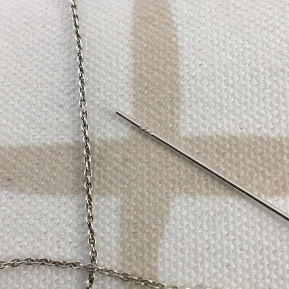 Sterling Silver Hexagon Threader Earrings - Picture 3 of 5